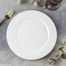 Тарелка фарфоровая обеденная Stella «Классика», d=28 см, цвет белый