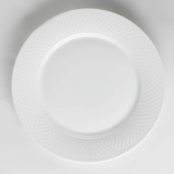 Набор тарелок обеденных фарфоровых Wilmax «Юлия Высоцкая», 6 предметов: d=25,5 см, цвет белый - фото 1918667609