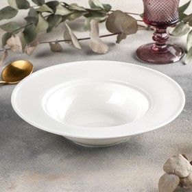 Тарелка фарфоровая глубокая Wilmax, 395 мл, d=22,5 см, цвет белый