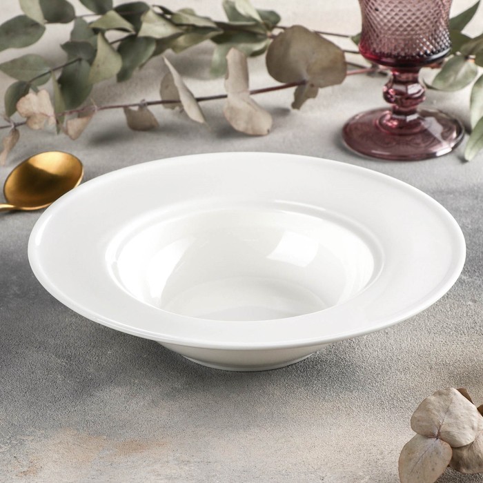 Тарелка фарфоровая глубокая Wilmax, 395 мл, d=22,5 см, цвет белый - Фото 1