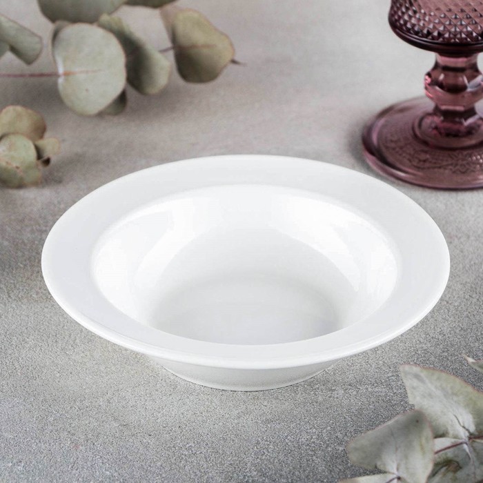 Тарелка фарфоровая глубокая Wilmax, 200 мл, d=15 см, цвет белый - Фото 1