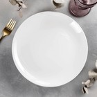 Тарелка фарфоровая обеденная с утолщённым краем Wilmax Olivia Pro, d=25,5 см, цвет белый - фото 297780727