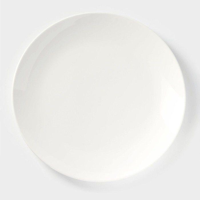Тарелка обеденная с утолщённым краем Wilmax Olivia Pro, d=25.5 см, фарфор, белая - Фото 1