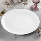 Тарелка фарфоровая обеденная с утолщённым краем Wilmax Olivia Pro, d=25,5 см, цвет белый - фото 4554874