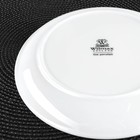 Тарелка фарфоровая обеденная с утолщённым краем Wilmax Olivia Pro, d=23 см, цвет белый - Фото 3