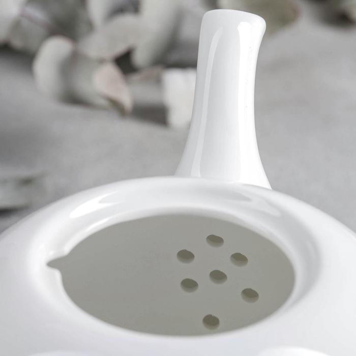 Чайник фарфоровый заварочный Wilmax Olivia «Классика», 1,1 л, цвет белый - фото 1905361522