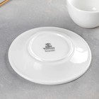 Кофейная пара Wilmax, 2 предмета: чашка 160 мл, блюдце d=14.3 см, фарфор, белая - Фото 3