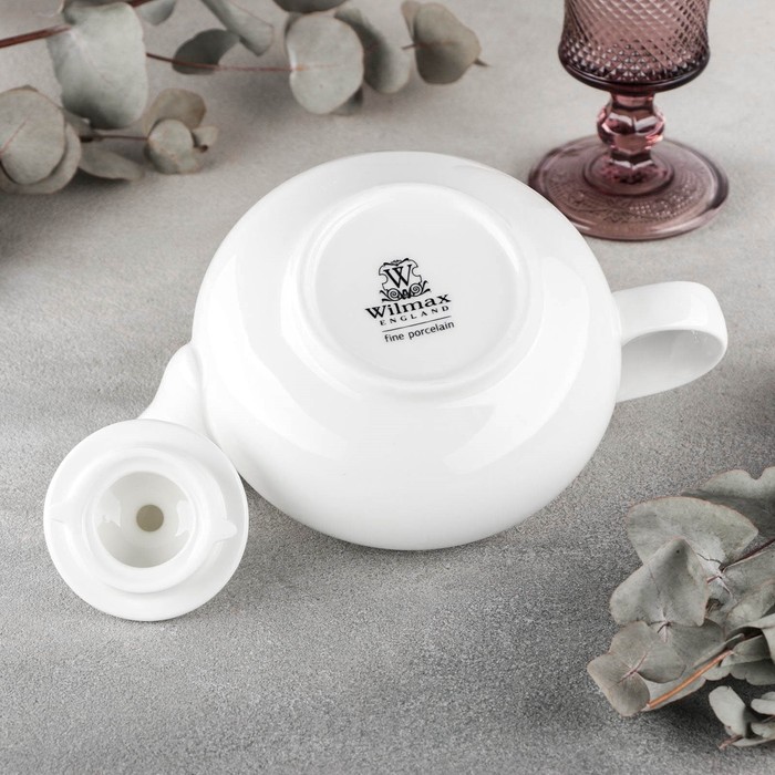 Чайник фарфоровый заварочный Wilmax, 800 мл, цвет белый - фото 1905361531
