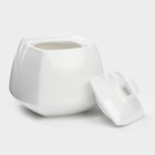 Сахарница с крышкой Wilmax Ilona, 340 мл, фарфор, белая - Фото 3