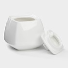 Сахарница с крышкой Wilmax Ilona, 340 мл, фарфор, белая - Фото 4