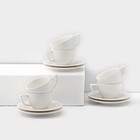 Набор кофейный фарфоровый на 6 персон Wilmax «Юлия Высоцкая», 12 предметов: 6 чашек 170 мл, 6 блюдец d=14,1 см, цвет белый - фото 2044608