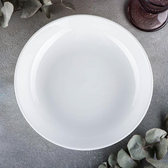 Тарелка фарфоровая глубокая Wilmax Olivia, 900 мл, d=23 см, цвет белый - фото 1909741394
