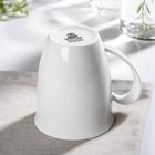 Кружка фарфоровая Wilmax, 380 мл, цвет белый - Фото 3