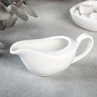 Соусник Wilmax, 100 мл, 13×6×5 см, фарфор, белый - Фото 1