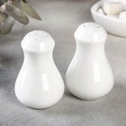 Набор фарфоровый для специй Wilmax, 2 предмета: солонка 65 мл, перечница 65 мл, цвет белый - Фото 2