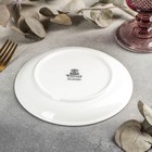 Тарелка фарфоровая пирожковая с утолщённым краем Wilmax Olivia Pro, d=15 см, цвет белый - Фото 4