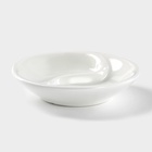 Менажница Wilmax, 2 ячейки, d=9.5 см, фарфор, белая - Фото 4