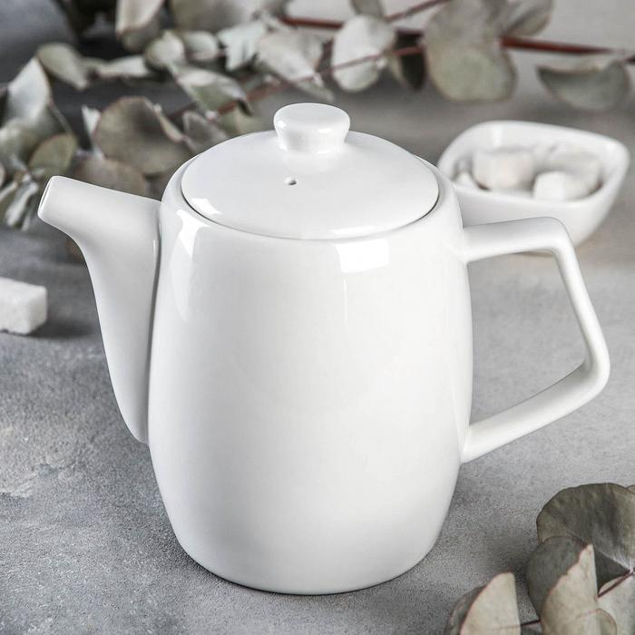Чайник фарфоровый заварочный Wilmax, 1 л, цвет белый - Фото 1