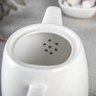 Чайник фарфоровый заварочный Wilmax, 1 л, цвет белый - Фото 3