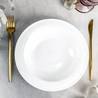 Тарелка фарфоровая глубокая Wilmax, 585 мл, d=23 см, цвет белый - Фото 2