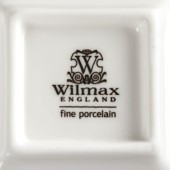 Менажница фарфоровая 2 ячейки Wilmax, 60 мл, 14,5×7,5 см, цвет белый - фото 1911206274