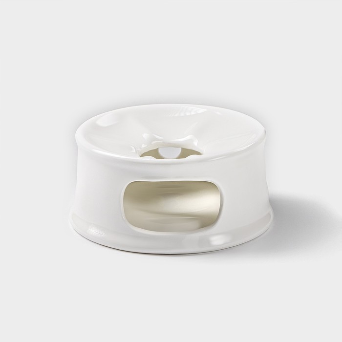 Подставка для подогрева Wilmax, d=13 см, фарфор, белая - Фото 1