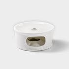 Подставка для подогрева Wilmax, d=13 см, фарфор, белая - Фото 4