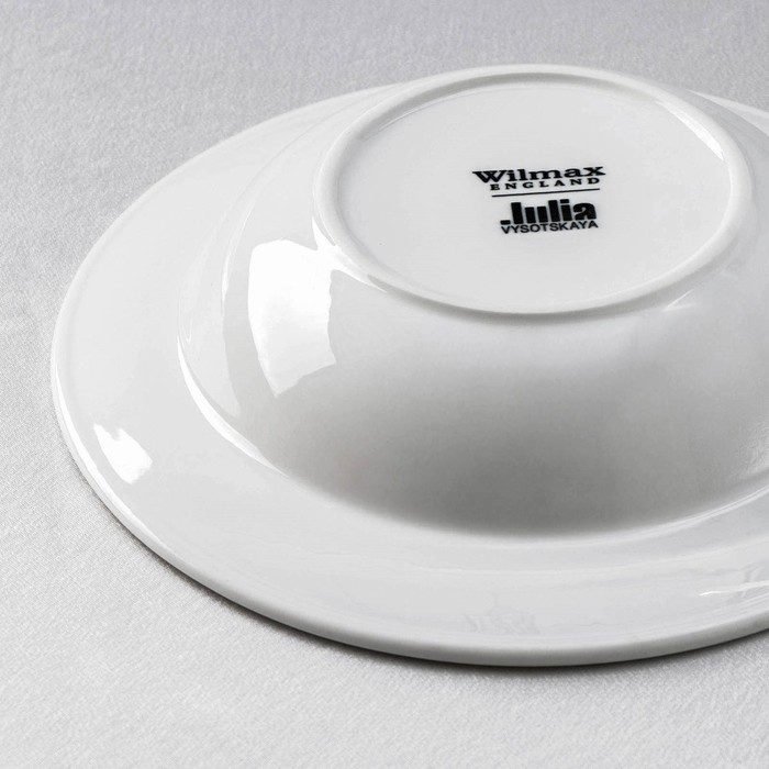 Набор тарелок глубоких фарфоровых Wilmax «Юлия Высоцкая», 6 предметов: 400 мл, d=22,5 см, цвет белый - фото 1909741506