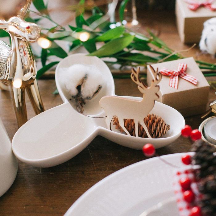 Менажница 3 ячейки Wilmax, d=17 см, фарфор, белая - Фото 1