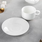 Кофейная пара Wilmax Stella, 2 предмета: кружка 140 мл, блюдце, фарфор, цвет белый - Фото 2