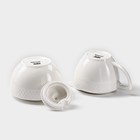 Набор сервировочный Wilmax «Юлия Высоцкая», 2 предмета: сахарница 340 мл, молочник 280 мл, фарфор, белый - Фото 3