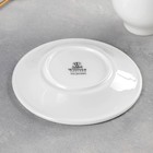 Чайная пара фарфоровая Wilmax, 2 предмета: чашка 220 мл, блюдце d=14.2 см, цвет белый - Фото 3