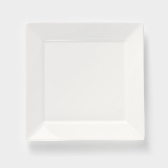 Тарелка квадратная Wilmax Stella, 18.5×18.5 см, фарфор, белая - Фото 1