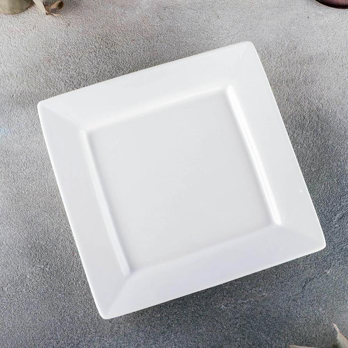 Тарелка фарфоровая квадратная Wilmax Stella, 18,5×18,5 см, цвет белый - фото 1908268220