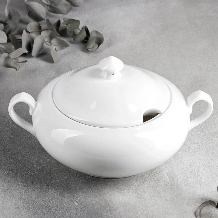 Супница фарфоровая Wilmax, 2,8 л, цвет белый - Фото 1