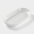 Блюдо Wilmax, 14×7,5 см, фарфор, цвет белый - Фото 2