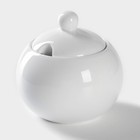 Сахарница с крышкой Wilmax Olivia, 540 мл, фарфор, белая - Фото 1