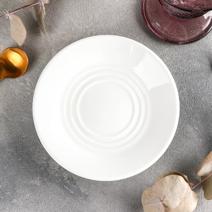 Блюдце фарфоровое, d=14 см - Фото 1