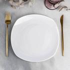 Тарелка фарфоровая обеденная Wilmax Ilona, d=24,5 см, цвет белый - фото 317901283