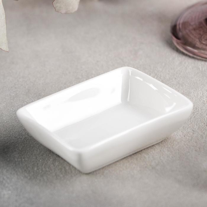 Соусник, 50 мл, 8×6×2 см, цвет белый - Фото 1