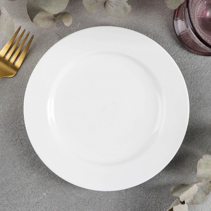 Тарелка фарфоровая десертная Wilmax Stella Pro, d=18 см, цвет белый - Фото 1