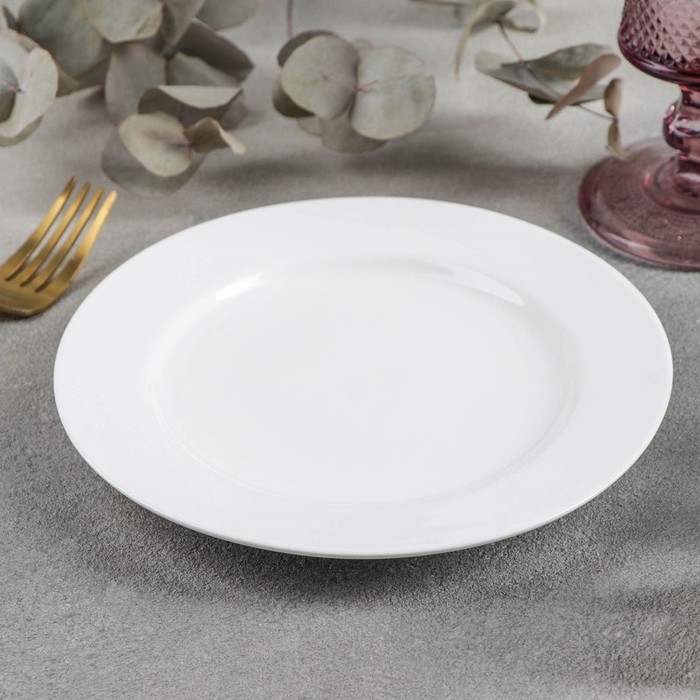 Тарелка фарфоровая десертная Wilmax Stella Pro, d=18 см, цвет белый - фото 1918667967