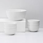 Салатники Wilmax «Юлия Высоцкая», набор 7 шт.: салатник большой d=20 см, салатники малые d=12 см, фарфор, белые - Фото 1