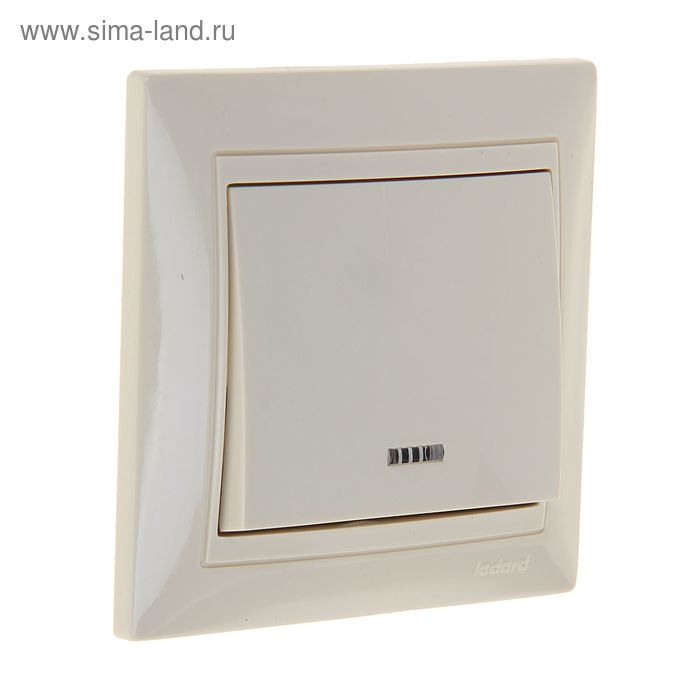 Выключатель LEDARD Novus, 10 А, 250 В, 1 клавиша, скрытый, цвет слоновая кость - Фото 1