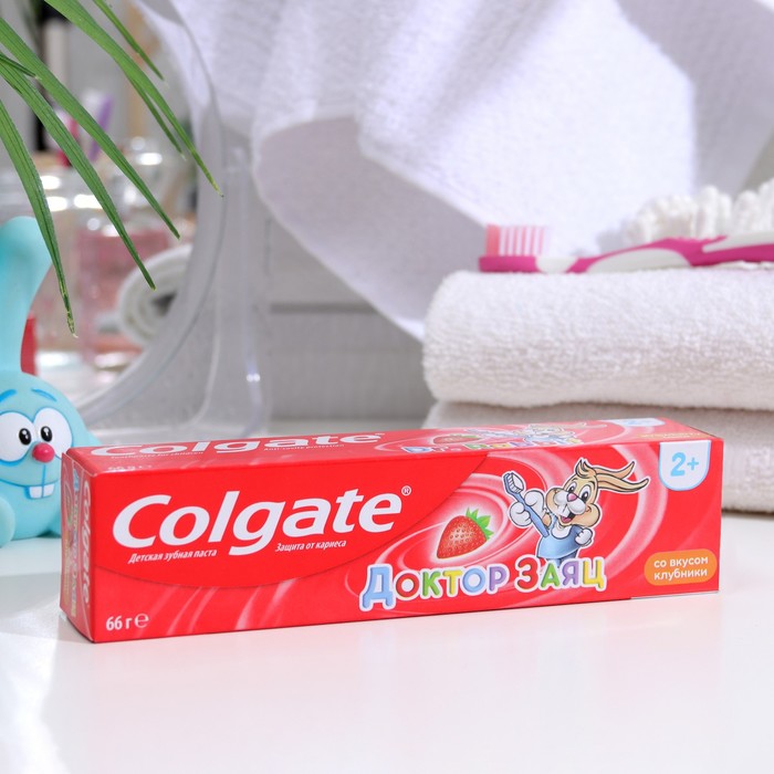 Зубная паста Colgate «Доктор Заяц», со вкусом клубники, 50 мл - Фото 1