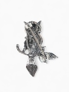 Брошь «Сова на ветке», голубая в чернёном серебре - Фото 3