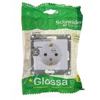 Розетка SE Glossa, 16 А, 250 В, встраиваемая, с з/к, IP20, белая, GSL000143 - Фото 5