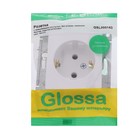 Розетка SE Glossa, 16 А, 250 В, встраиваемая, с з/к, IP20, белая, GSL000143 - Фото 2