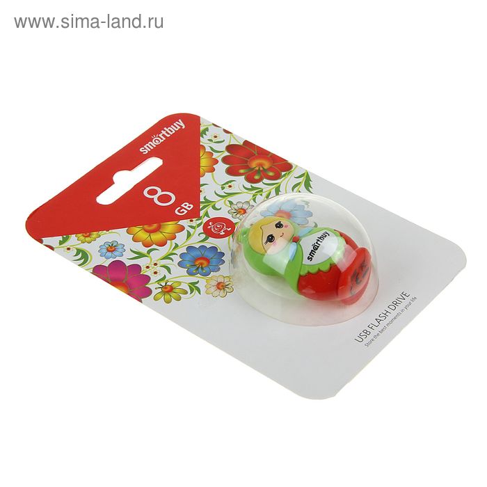 Флешка Smartbuy Wild series, 8 Гб, USB2.0, "Матрёшка", чт до 25 Мб/с, зап до 15 Мб/с, МИКС - Фото 1