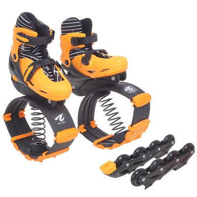 Ботинки для фитнеса со сменной роликовой платформой ABEC 7, PU р. 35-38 цвет оранжевый